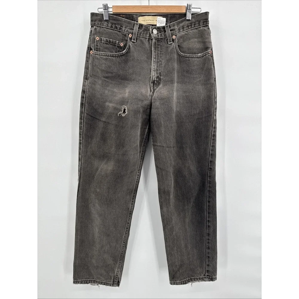 Levis‎ 550 Red Tab Relaxed Fit 32x30 Black Great Fade Made In USA Y2K